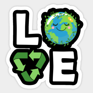 Love World Earth Day Planet Anniversary Earth Day Sticker